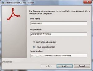serial number for adobe acrobat xi pro
